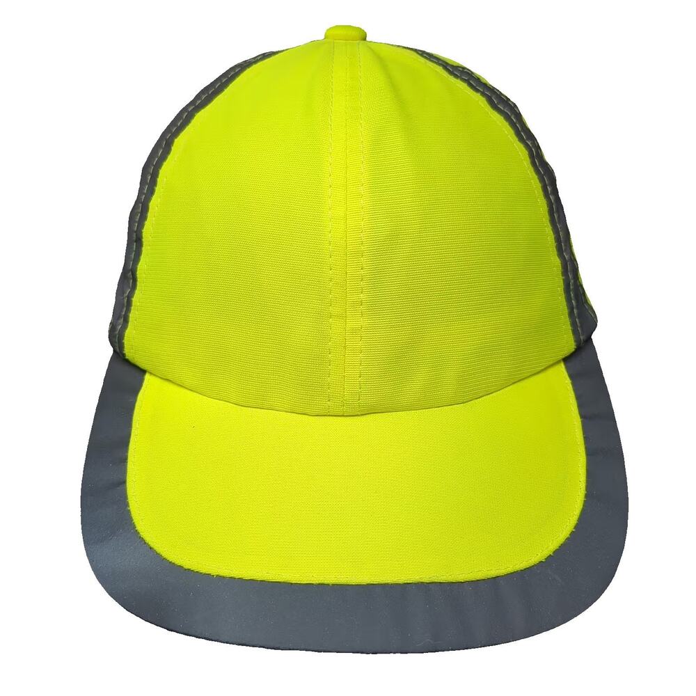 Work Ready Baseball Cap Green Gray Strapback OS Reflective High Visibility Hat